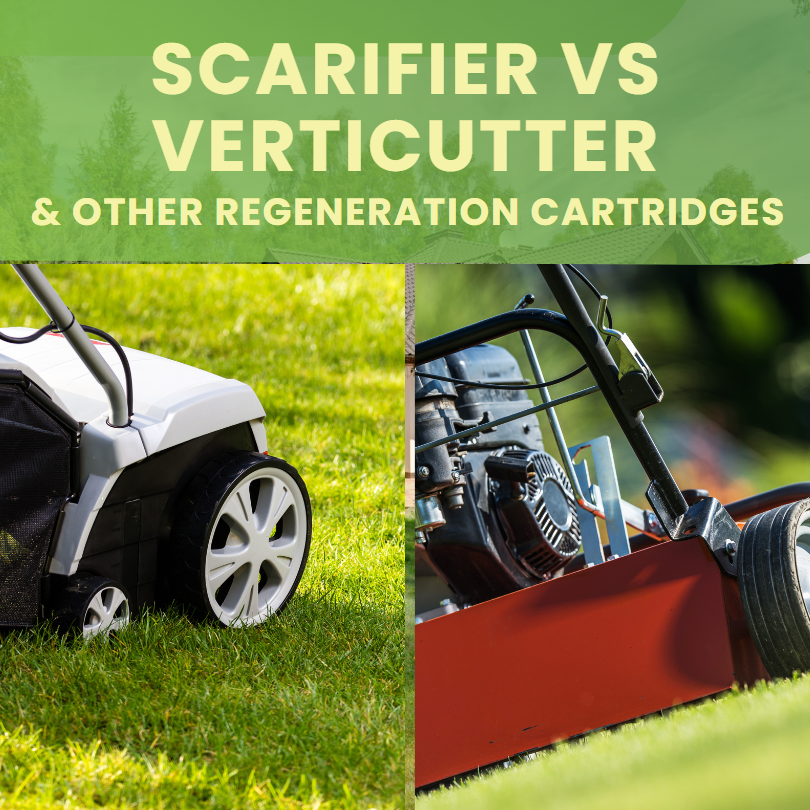 A scarifier and a verticutter are both types of turf maintenance machines used to remove thatch and moss from grass. The main difference between the two machines is the cutting action used. A scarifier uses a series of blades or flails that cut into the turf and remove the thatch and moss. A verticutter, on the other hand, uses rotating blades that cut in to the turf and lift the thatch and moss out of the turf. The verticutter is generally considered to be a more efficient and effective way of removing thatch and moss from turf.