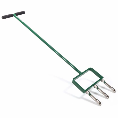 Fork Aerator lawn tool with handle and sharp tines