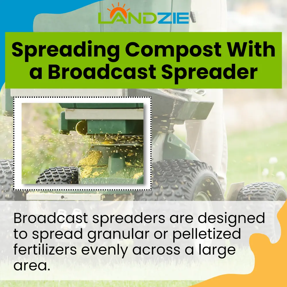 Spreading Compost With a Broadcast Spreader Spreading Compost With a Broadcast Spreader