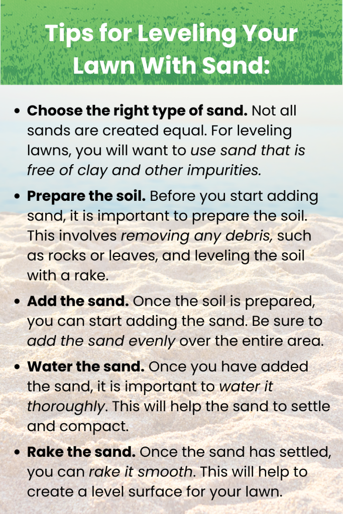 Using Sand to Level a Lawn Landzie