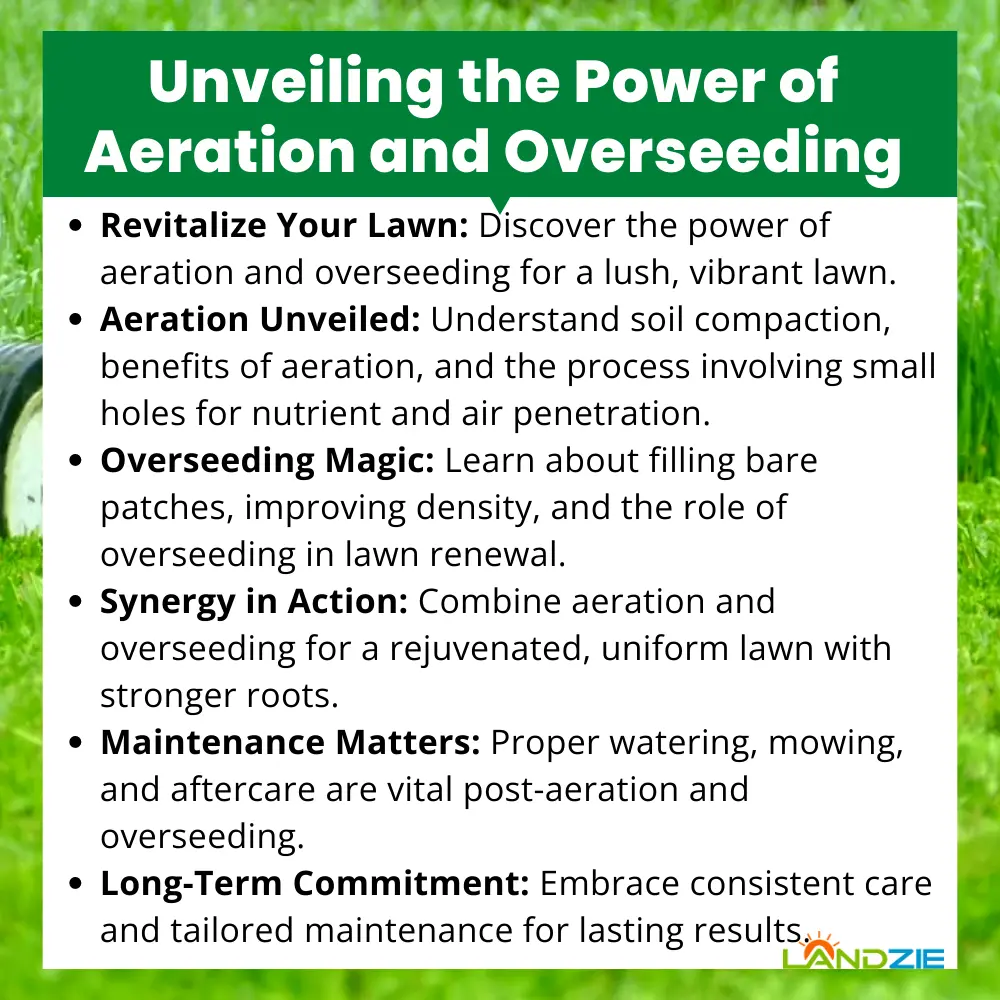 Unveiling the Power of Aeration and Overseeding