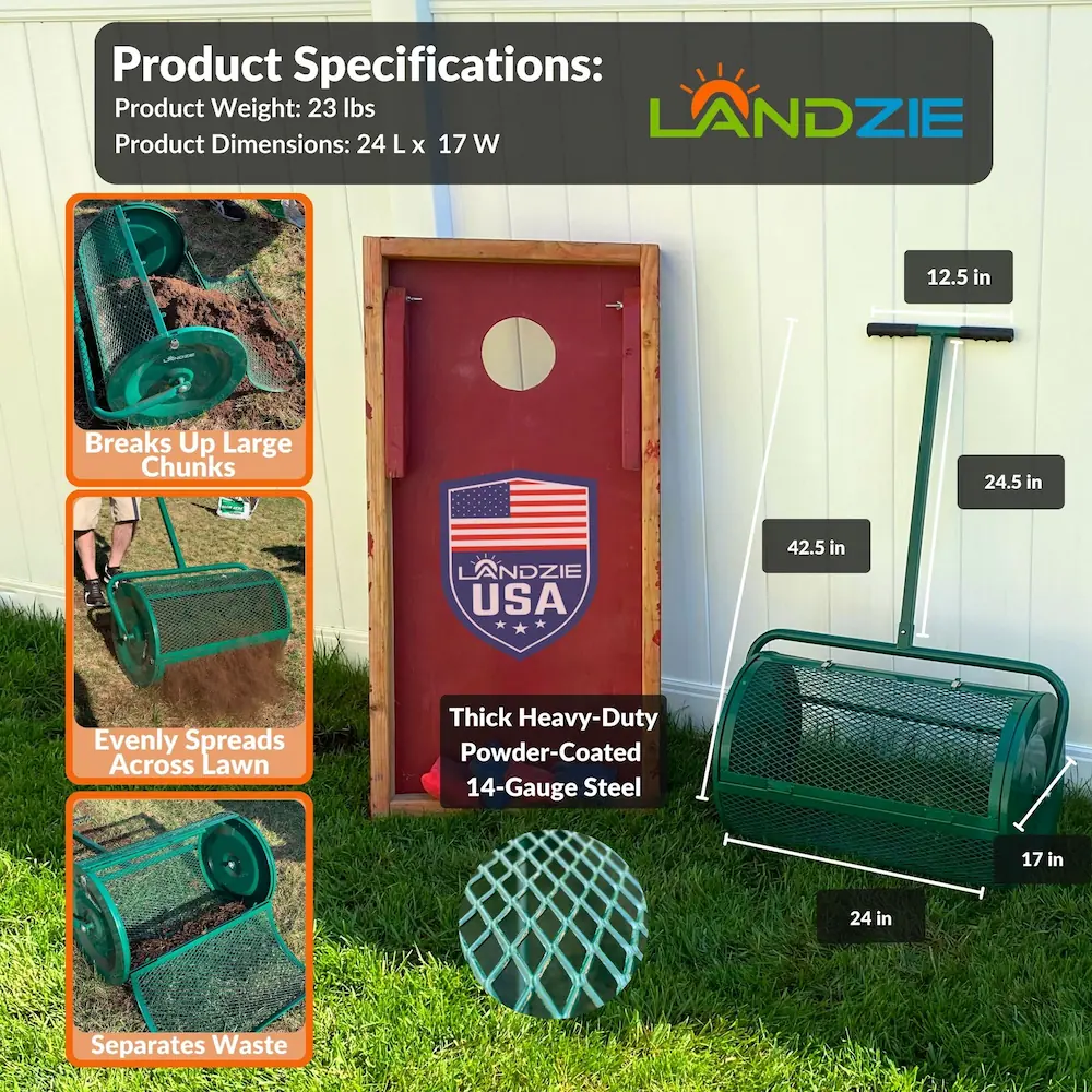 Product Specifications: product weight: 23 lbs, product dimensions: 24L x 17W, thick heacy-duty powder-coated 14-gauge steel
