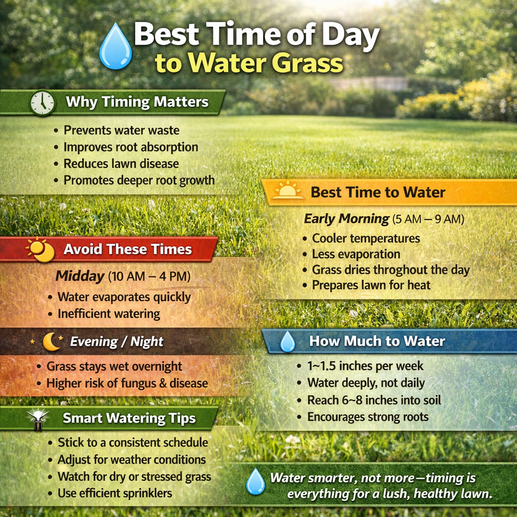 Best Time of Day to Water Grass for a Healthier, Greener Lawn - Landzie